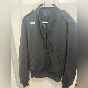 Black windbreaker 40 long men’s zip up